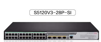 新华三 S5120V3-28P-SI 24口千兆三层网管企业级网络交换机 24口千兆电 4千兆光口